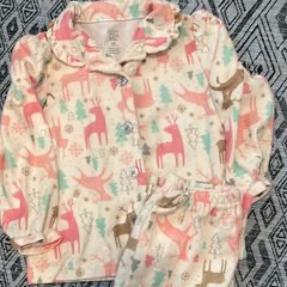 Carters Reindeer 3T Fleece Jammies